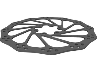 Mountain Bike Brake Rotor 3D Model preview