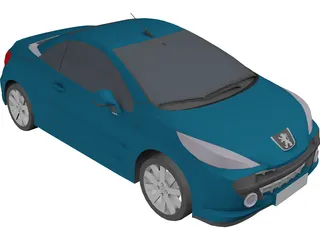 Peugeot 207 CC 3D Model preview