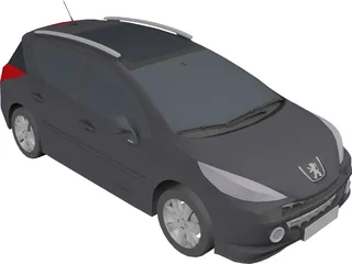 Peugeot 207 SW 3D Model preview
