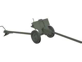 F-22 AT Gun 3D Model preview