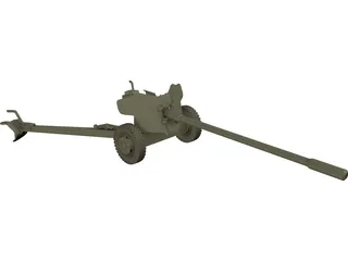 MT-12 AT Gun 3D Model preview