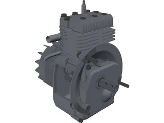Briggs&Stratton Lawn Mower Engine 3D Model preview