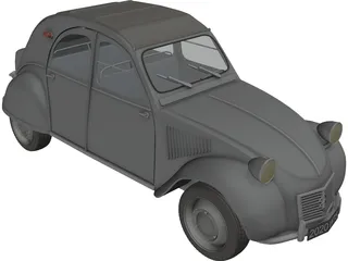 Citroen 2CV 3D Model preview