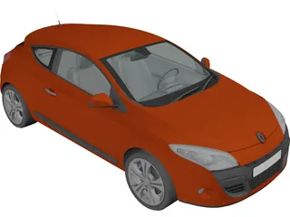 Renault Megane (2008) 3D Model preview