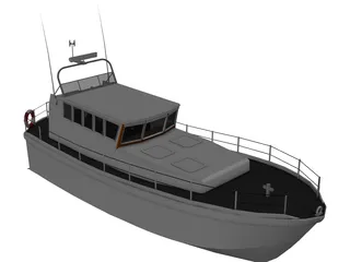 Mersey Class Lifeboat 3D Model preview