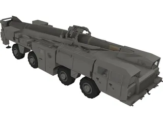 Scud Missile Launcher Maz 3D Model preview