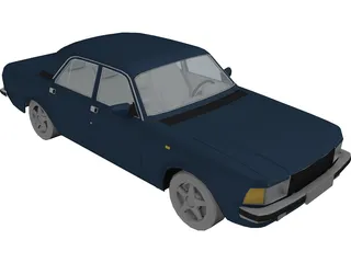 Gaz 3102 Volga 3D Model preview