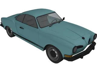 Volkswagen Karmann Ghia (1970) 3D Model preview
