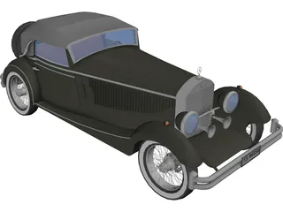 Mercedes-Benz SSK (1928) 3D Model preview