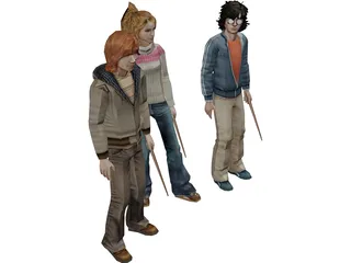 Harry Potter Characters 3D Model preview