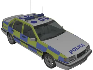 Volvo 850 Police 3D Model preview