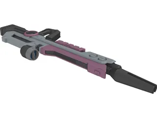 Laser Rifle 3D Model preview