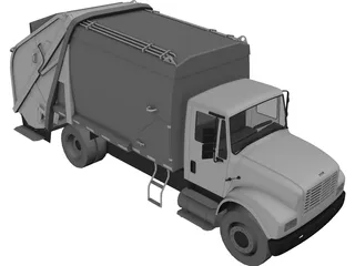 Truck Garbage Environmental 3D Model preview