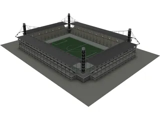 Europe Stadium 3D Model preview