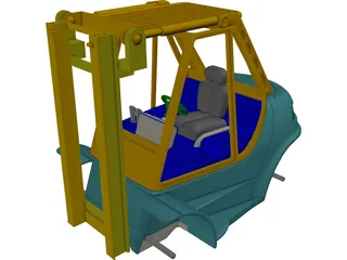 Forklift 3D Model preview