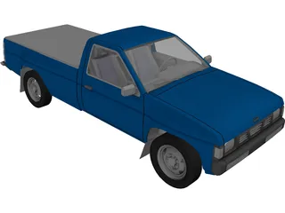 Nissan D21 Pickup 3D Model preview