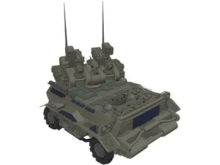 Armored Tank 3D Model preview