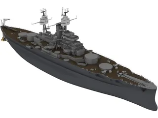 USS Oklahoma 3D Model preview