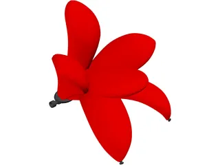 Chair Flower Shape 3D Model preview