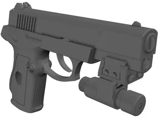 Pistol 92 Type 3D Model preview