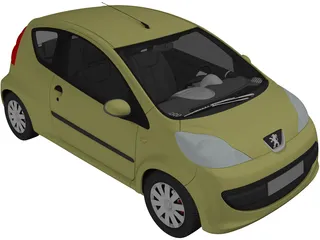 Peugeot 107 3D Model preview