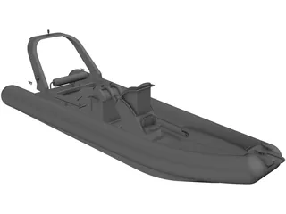Rigid Inflatable Boat 3D Model preview