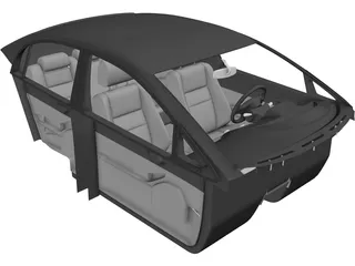 Interior Honda Civic 3D Model preview