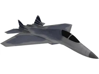 X-38 Gen 5 Fighter Concept 3D Model preview