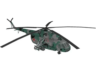 Mil Mi-8 Hip 3D Model preview