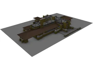 Frank Lloyd Wright Darwin Martin House 3D Model preview