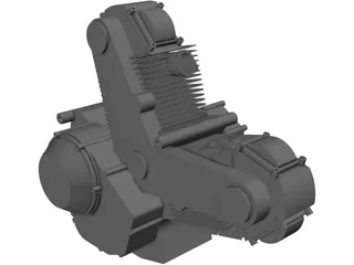 Ducati 900ss Motorcycle Engine 3D Model preview