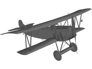 Fokker R7 3D Model preview