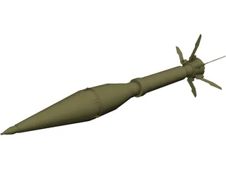 Instalaza Antitank Weapon 3D Model preview