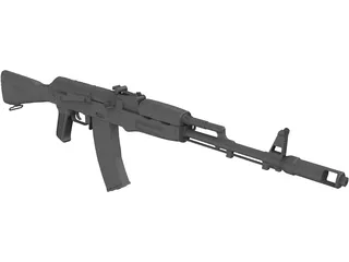 Kalasnikov AK-74 3D Model preview