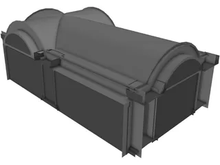 Building Temple 3D Model preview