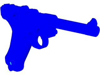 Luger P38 3D Model preview