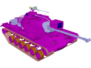 M48 A3 Patton 3D Model preview