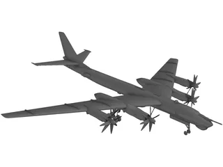 Tupolev Tu-95 Bear 3D Model preview