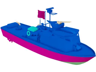 U.S. Navy Swift Patrol Boat 3D Model preview