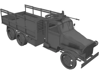 US Army Truck 3D Model preview