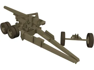 Howitzer (203 mm) 3D Model preview