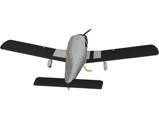 Piper PA-28 Cherokee 3D Model preview