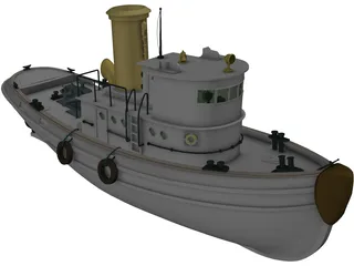Coast Guard Tug 3D Model preview