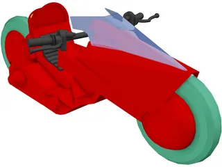 Akira Bike 3D Model preview