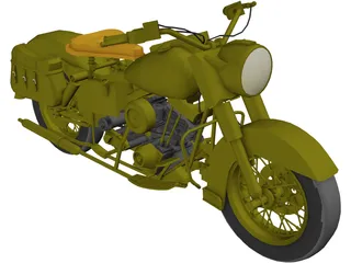 Harley-Davidson US Army (1940) 3D Model preview