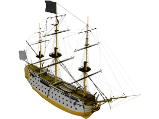 HMS Victory 3D Model preview