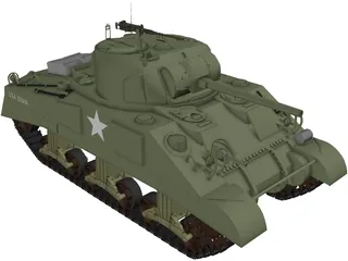 M4A3 (75) W Sherman 3D Model preview