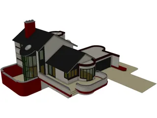 House Multi Level 3D Model preview