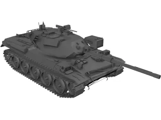 Type 74 Tank 3D Model preview