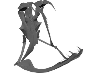 Snake Skeleton 3D Model preview